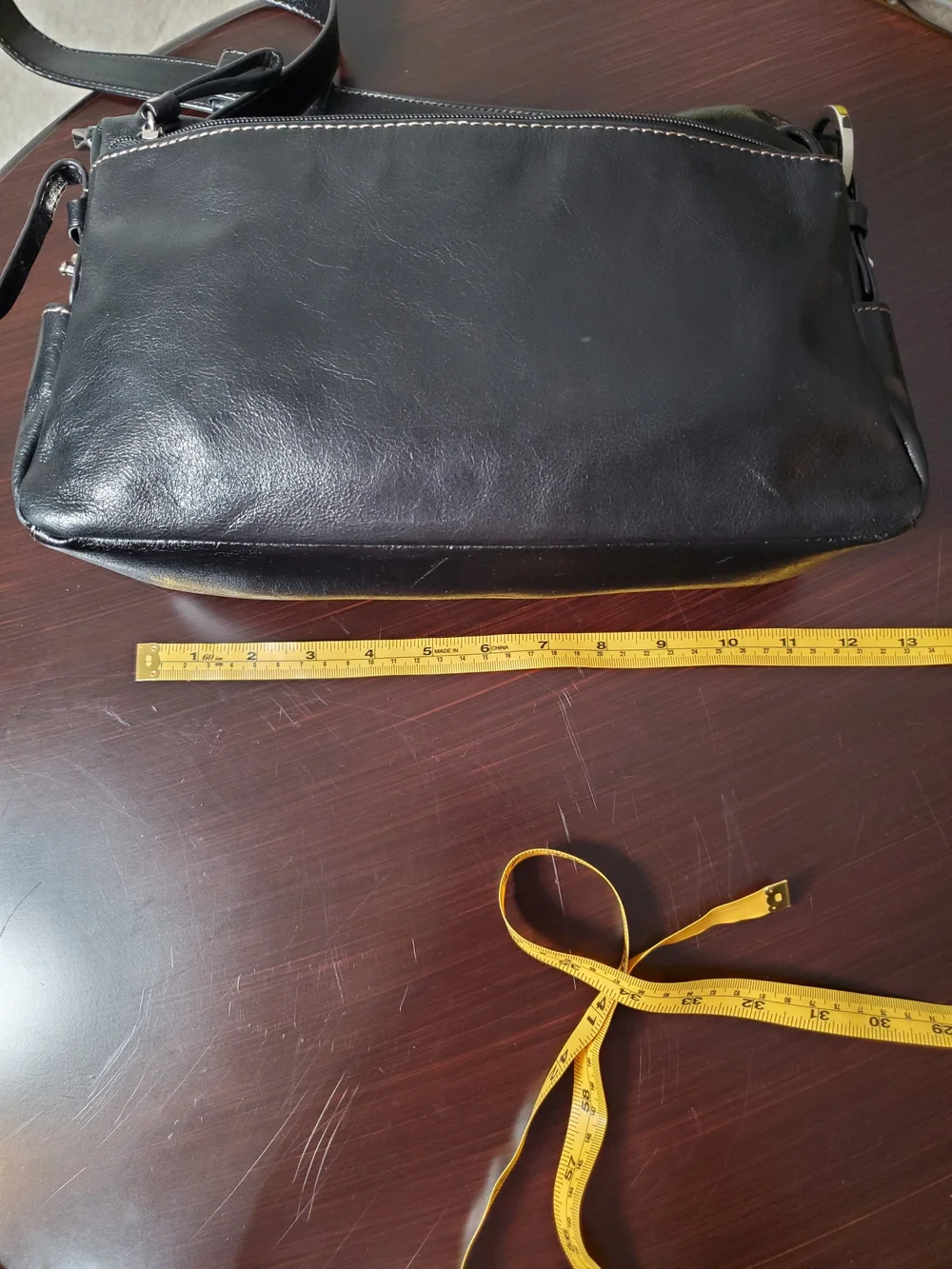 Giani Bernini Black Leather Crossbody Purse Vintage